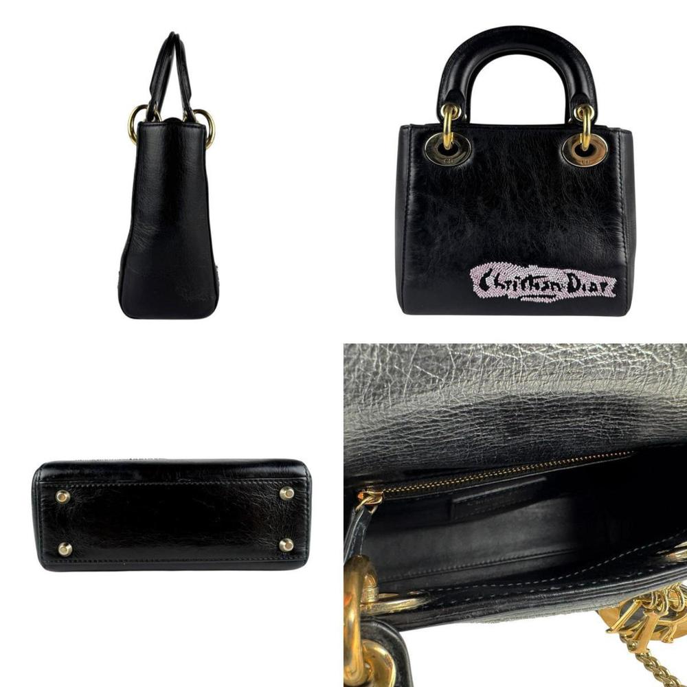DIOR Black Leather Shoulder Bag - Picture 2 of 5